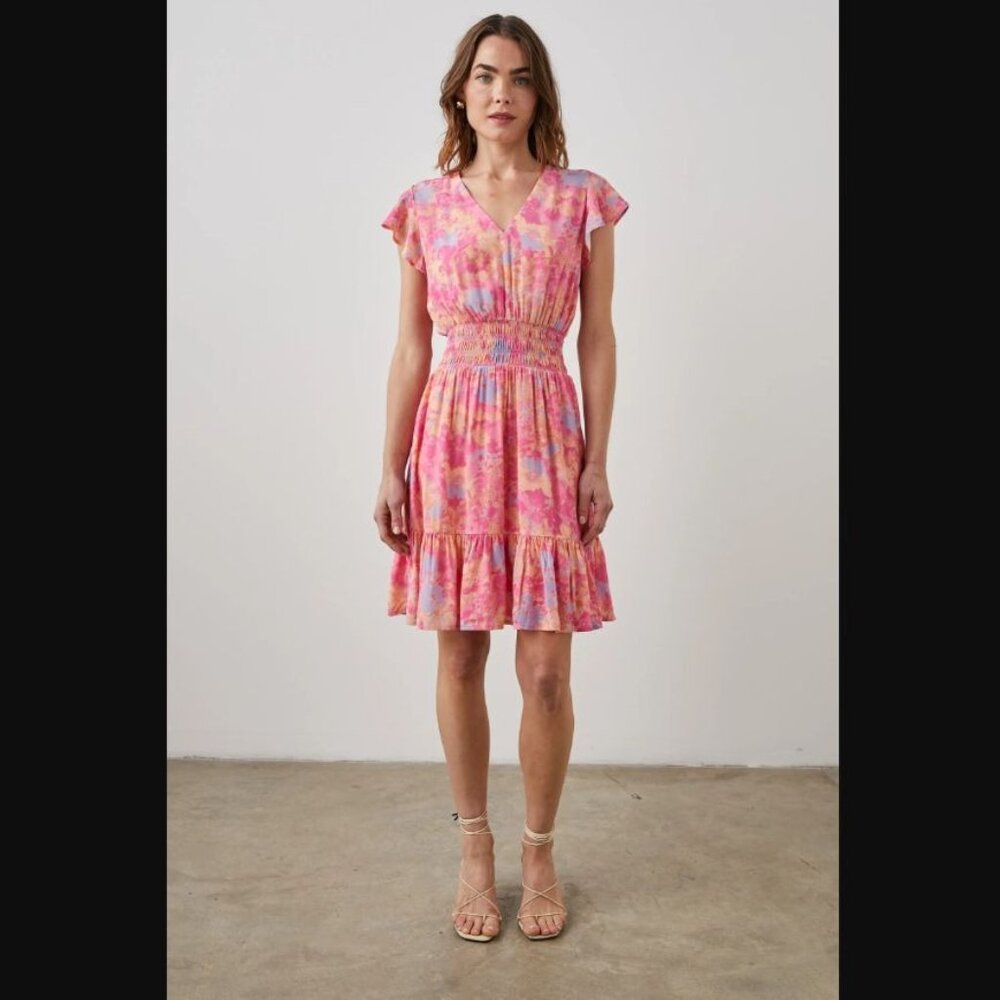 Rails Pink and Orange Mini Dress